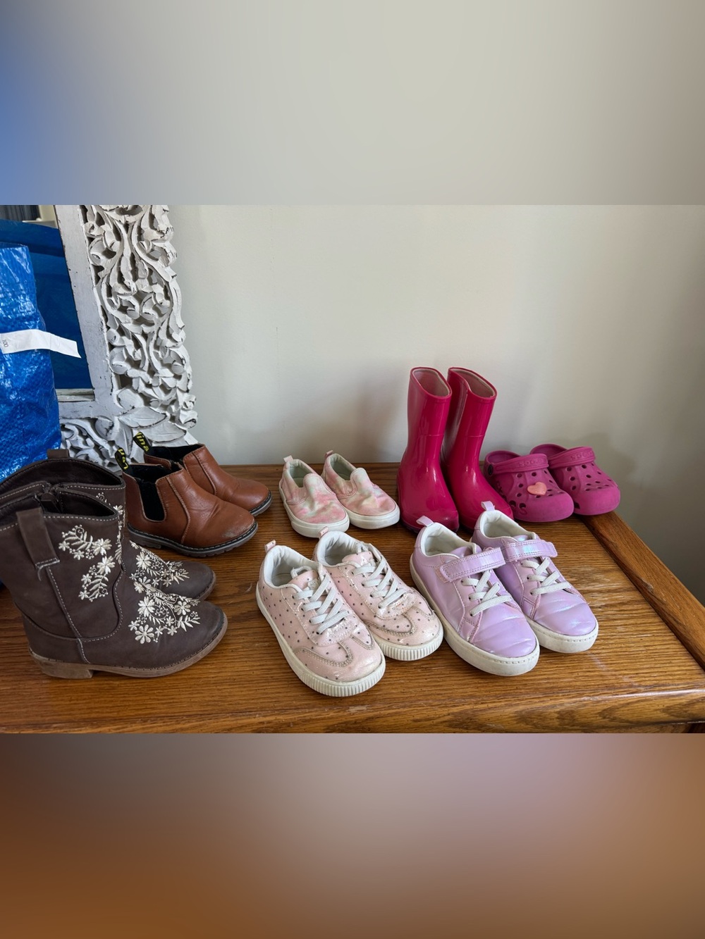 Lot of toddler girl shoes